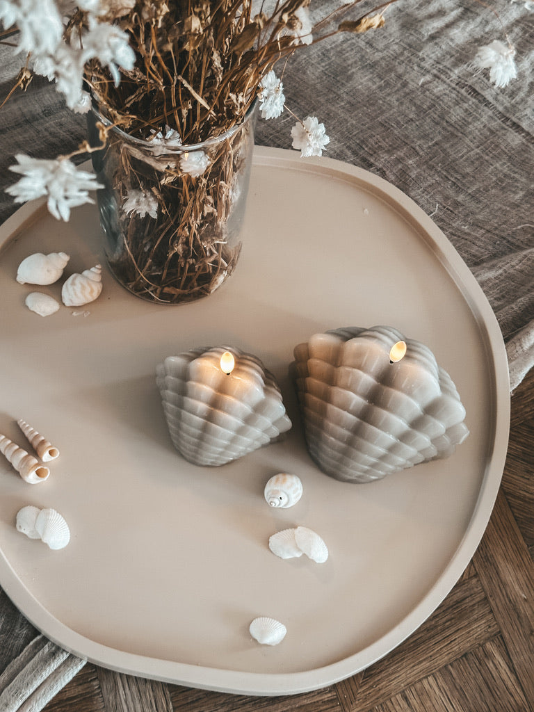 DIENBLAD ROND ORGANISCH XL BEIGE