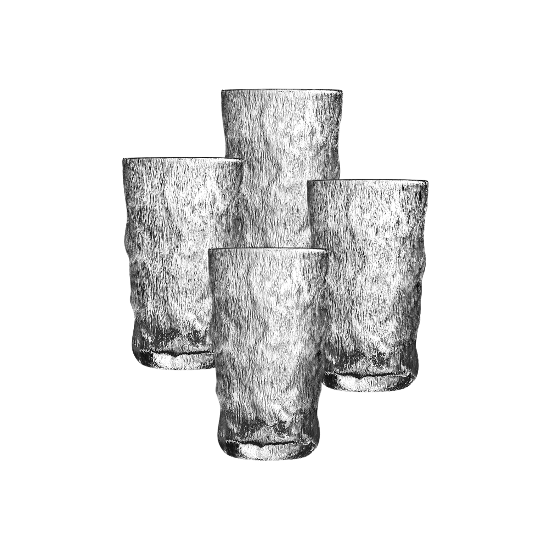 Mat organisch glas L - set van 4