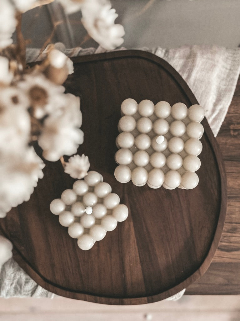 B2B - ORGANISCH DIENBLAD DONKER HOUT ROND - 15 STUKS