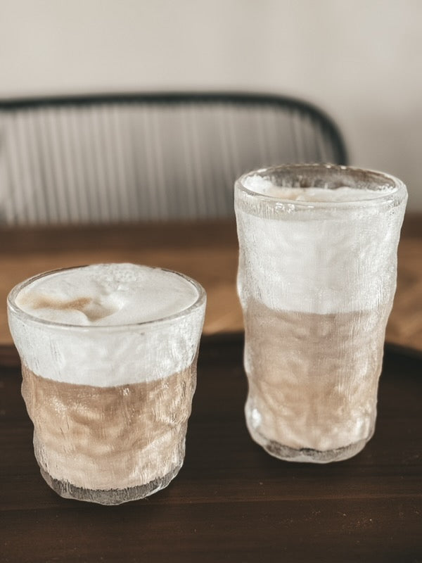 Mat organisch glas L - set van 2