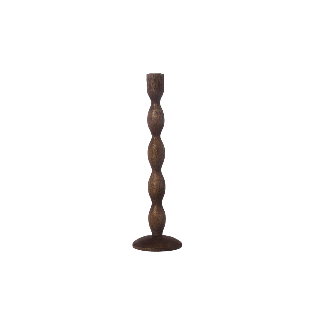 KANDELAAR HOUT DONKER XL