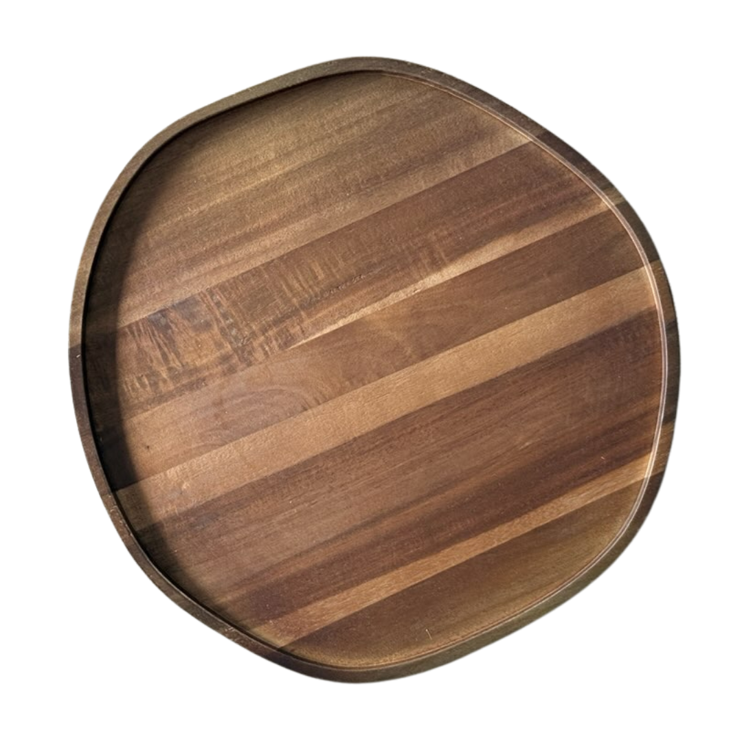 DIENBLAD ORGANISCH ROND XL DONKER HOUT