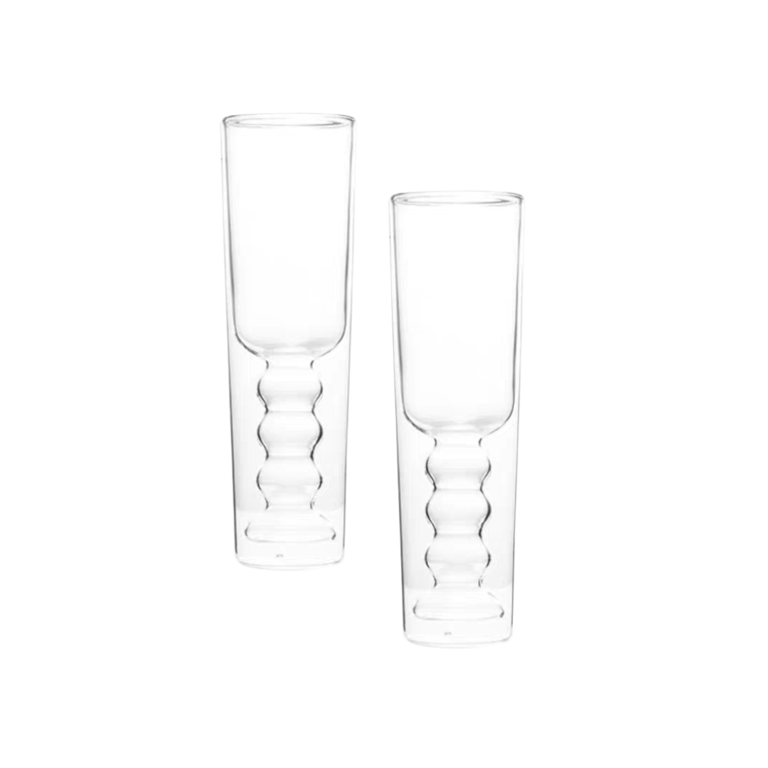 Dubbelwandig wijnglas hoog - set van 2