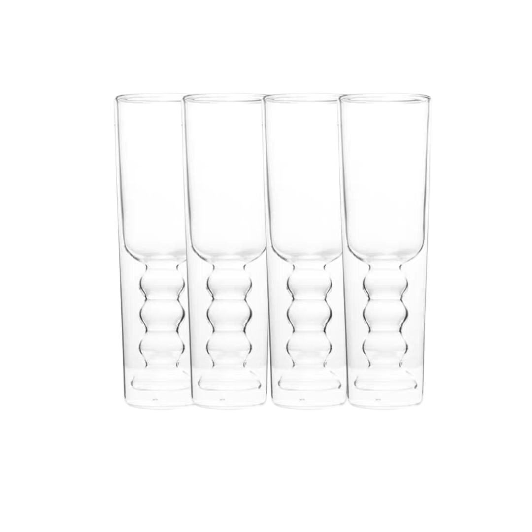 Dubbelwandig wijnglas hoog - set van 4