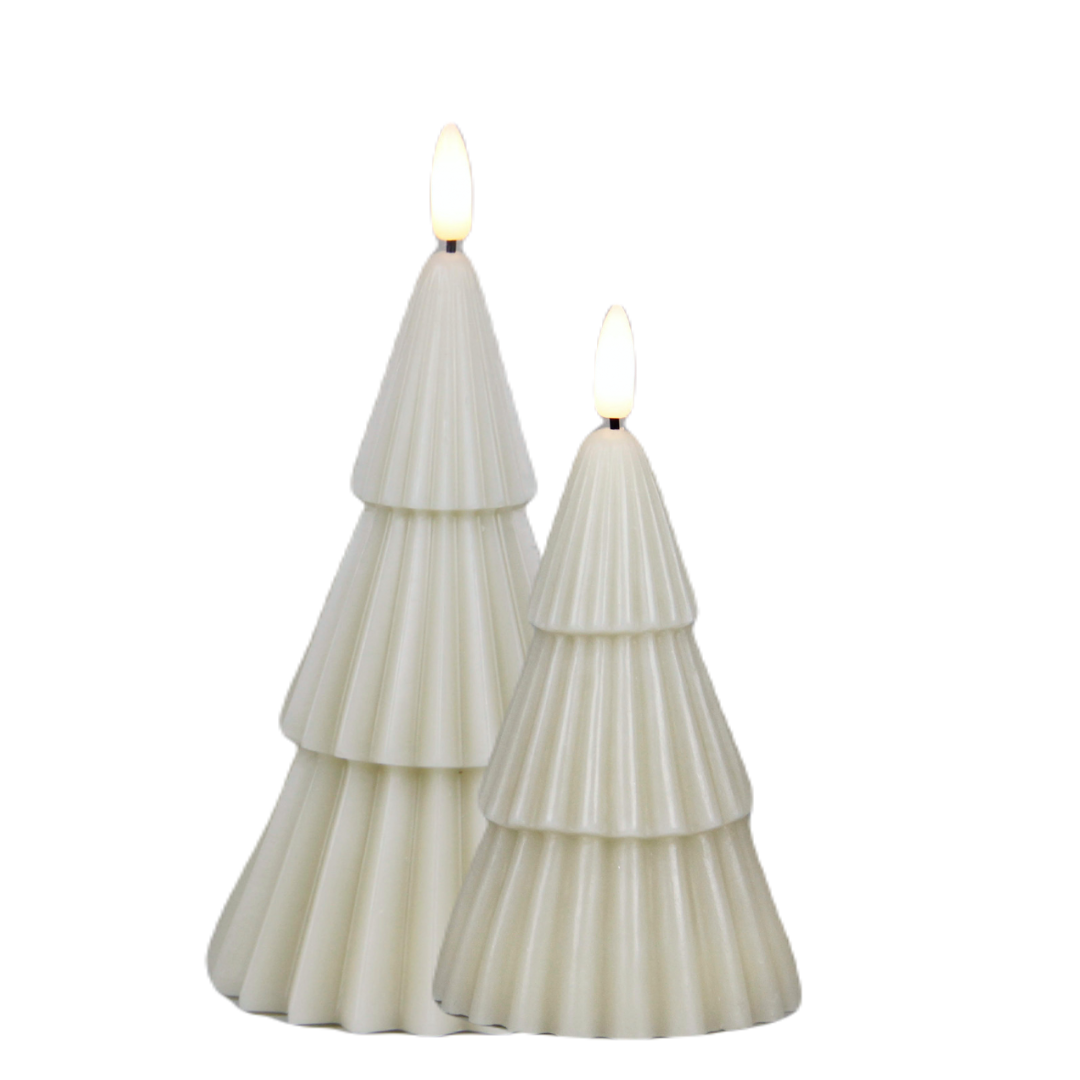 JUNO ledkaars led kaarsen beige set kerstboom kaars kerst timer