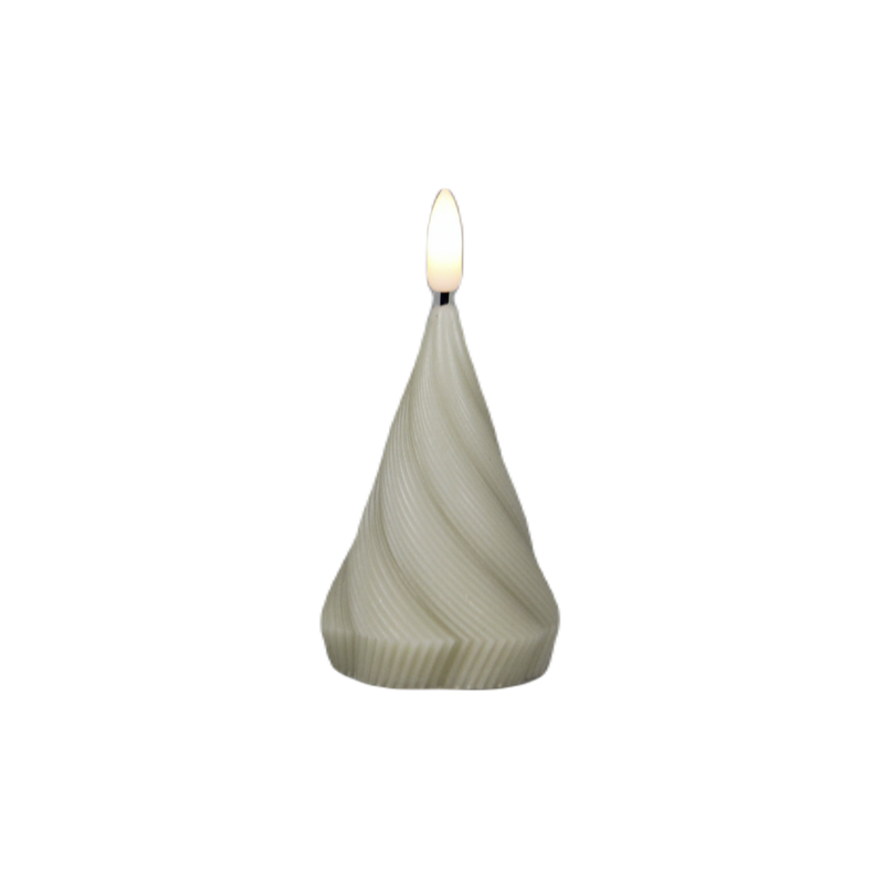 KERSTBOOM KAARS BEIGE S TWIST