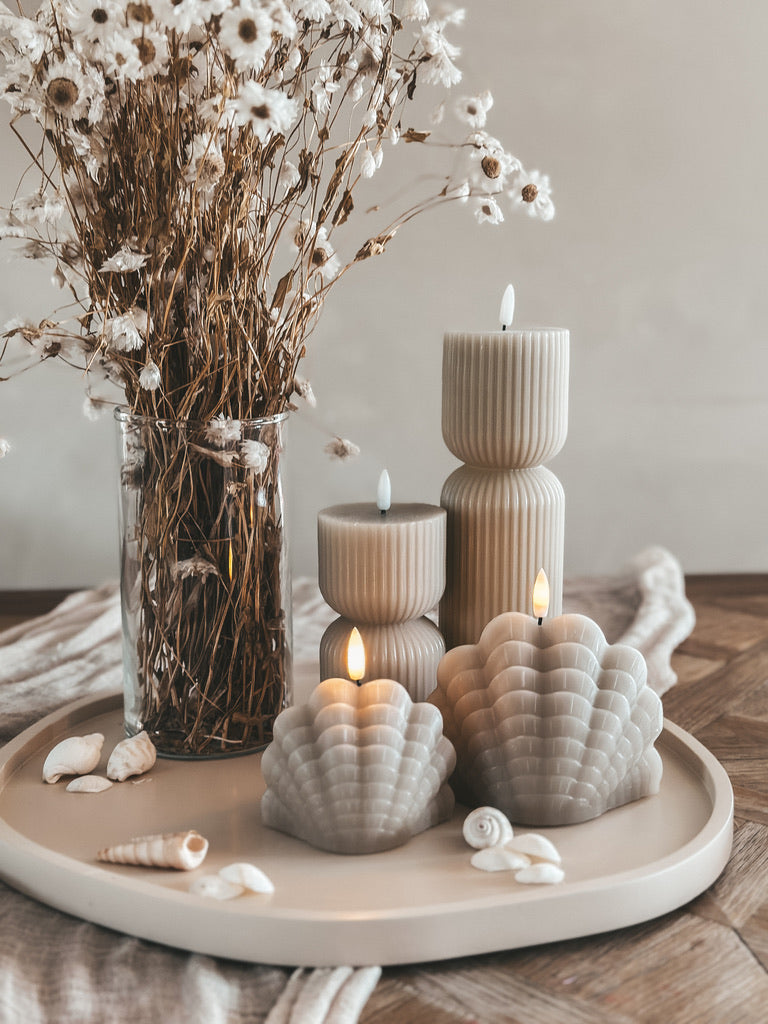 DIENBLAD ROND ORGANISCH XL BEIGE