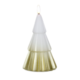 KERSTBOOM KAARS GOUD-WIT