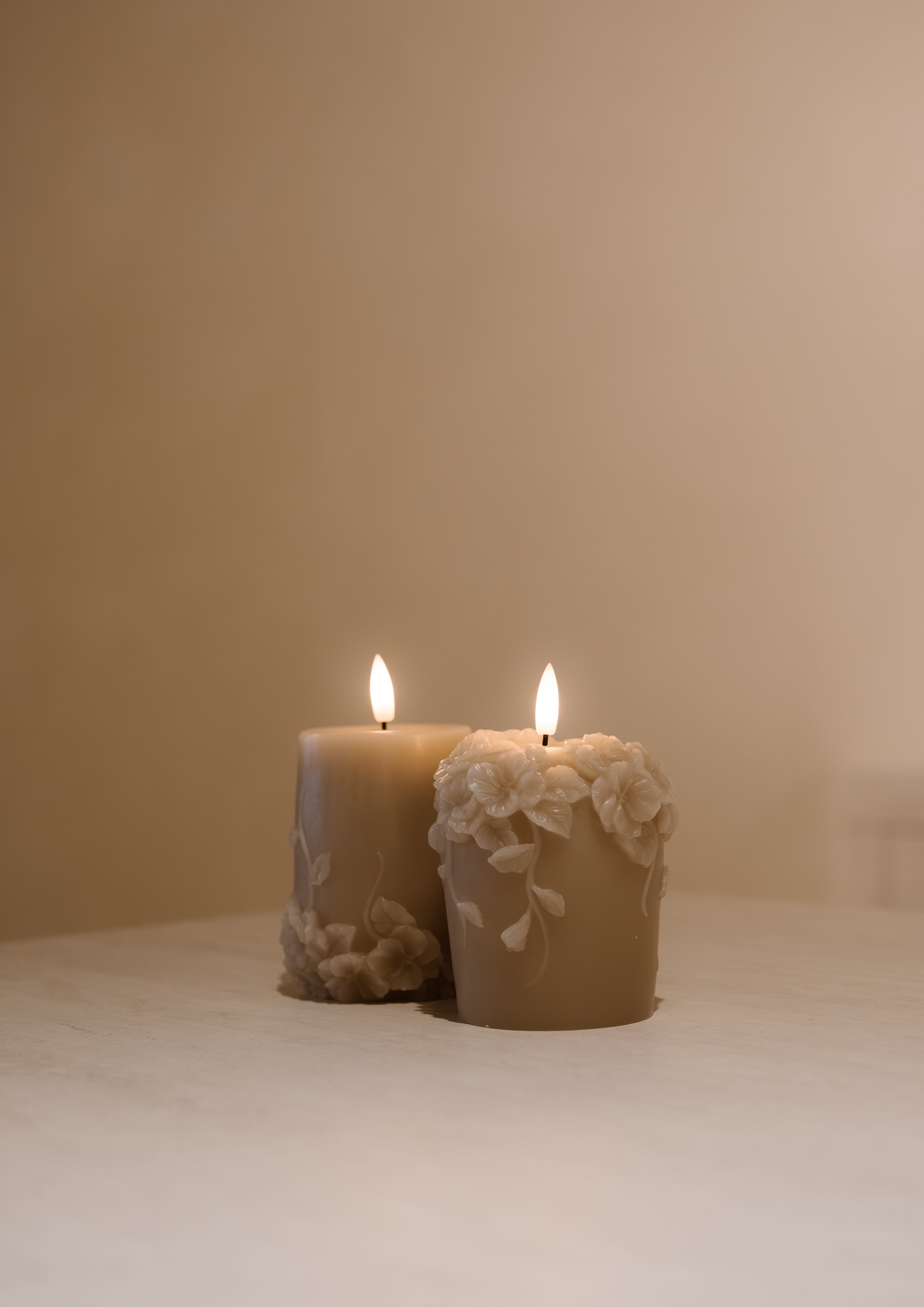 STOMPKAARS BEIGE BLOEMEN ONDER - AB